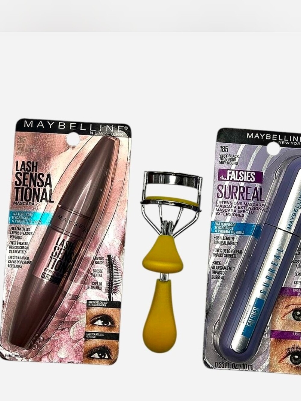 Maybelline Mascara Pack with Yellow-Handled Lash Curler